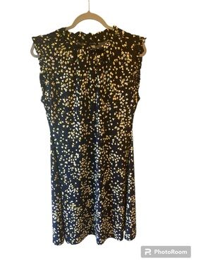 Tommy Hilfiger Navy Midi Dress with Yellow Floral Print
